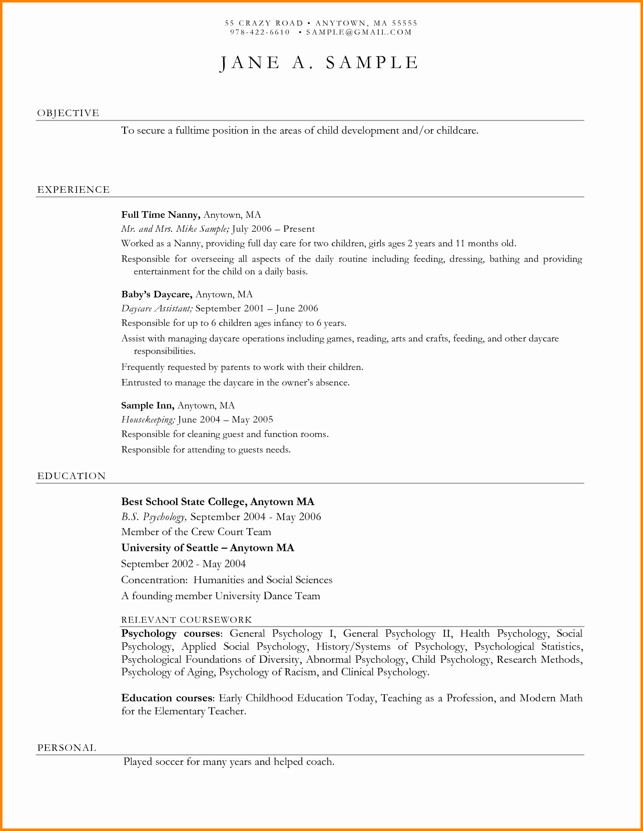 5 Child Care Resume Objectives