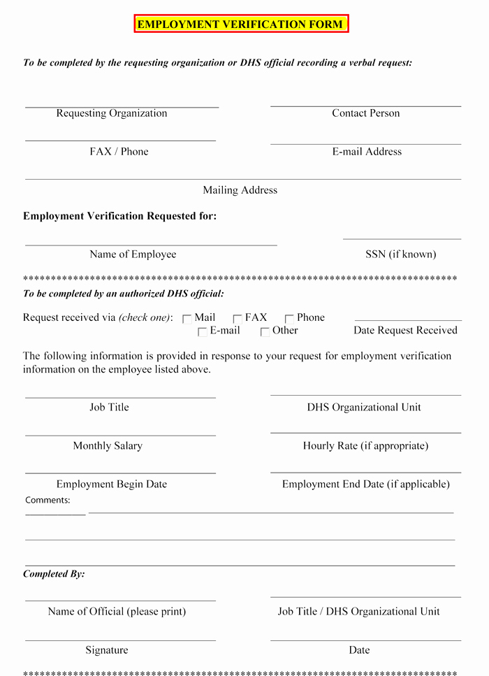 5 Employment Verification form Templates to Hire Best Employee