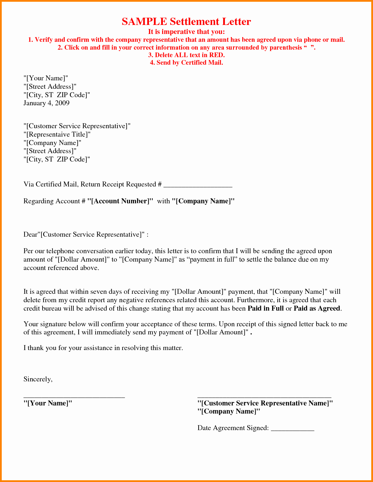 5 Example Of Agreement Letter