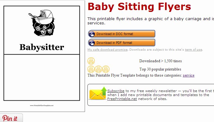 5 Free Babysitting Flyer Templates