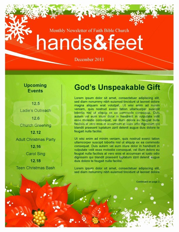 5 Free Christmas Newsletter Templates for Church