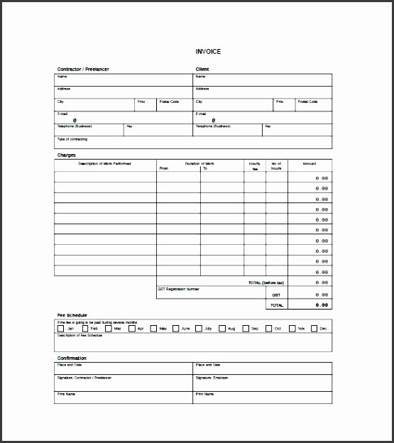free contractor invoice template in excel eaeti