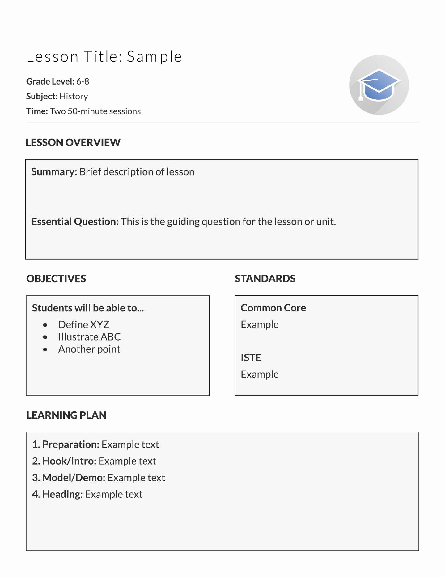 5 Free Lesson Plan Templates &amp; Examples Lucidpress