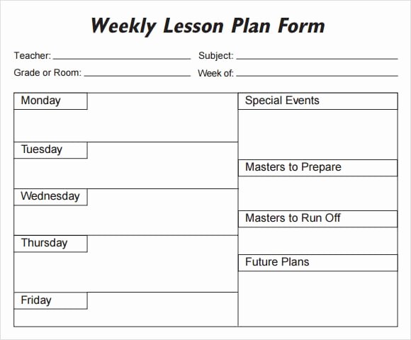 5 Free Lesson Plan Templates Excel Pdf formats
