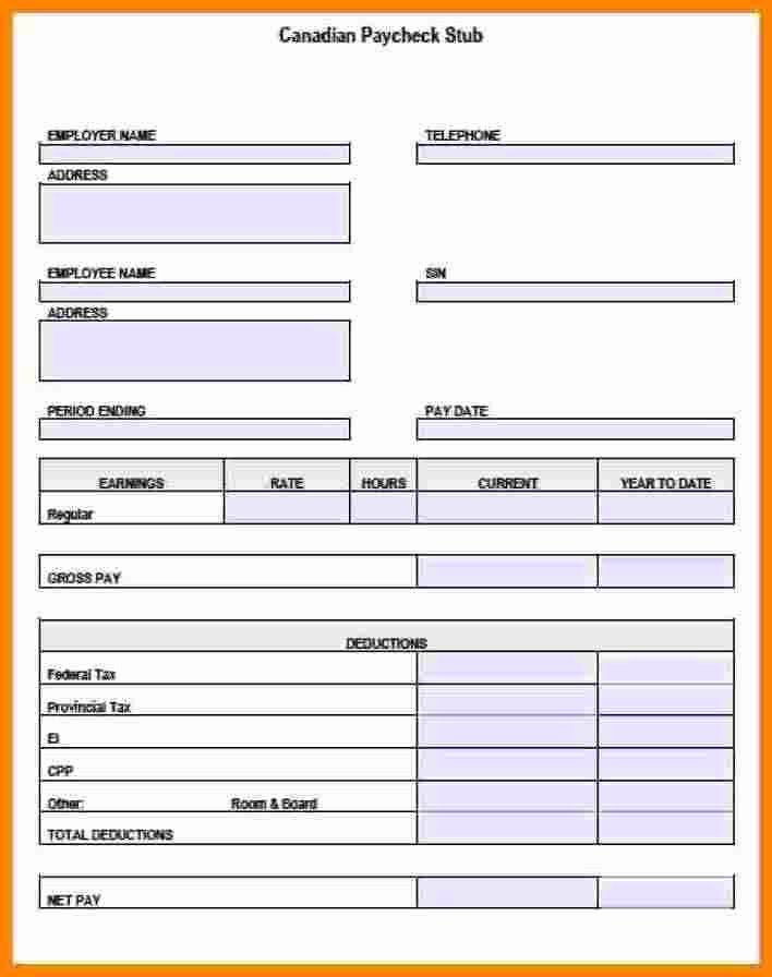 5 Free Pay Stub Template Word