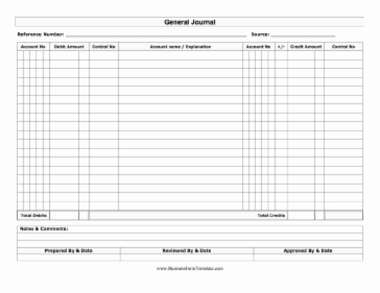 5 General Journal Templates formats Examples In Word Excel