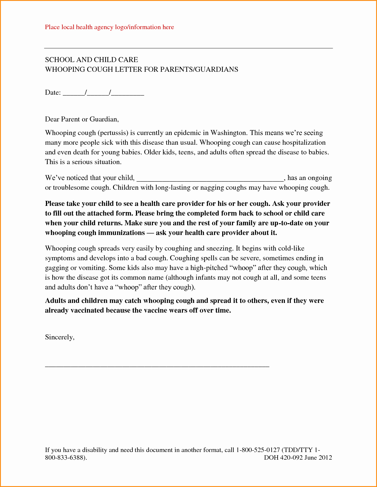 5 guardianship letter for school