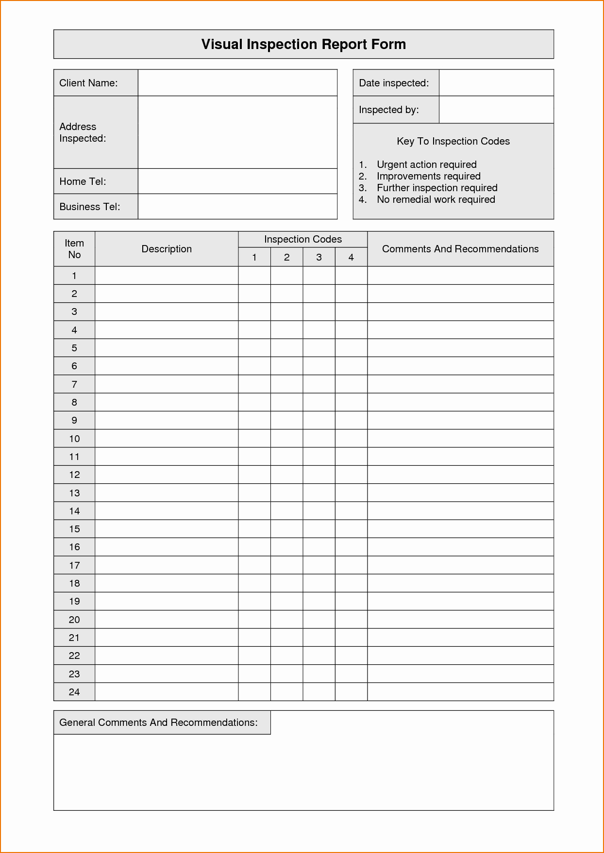 5 Home Inspection Report Template