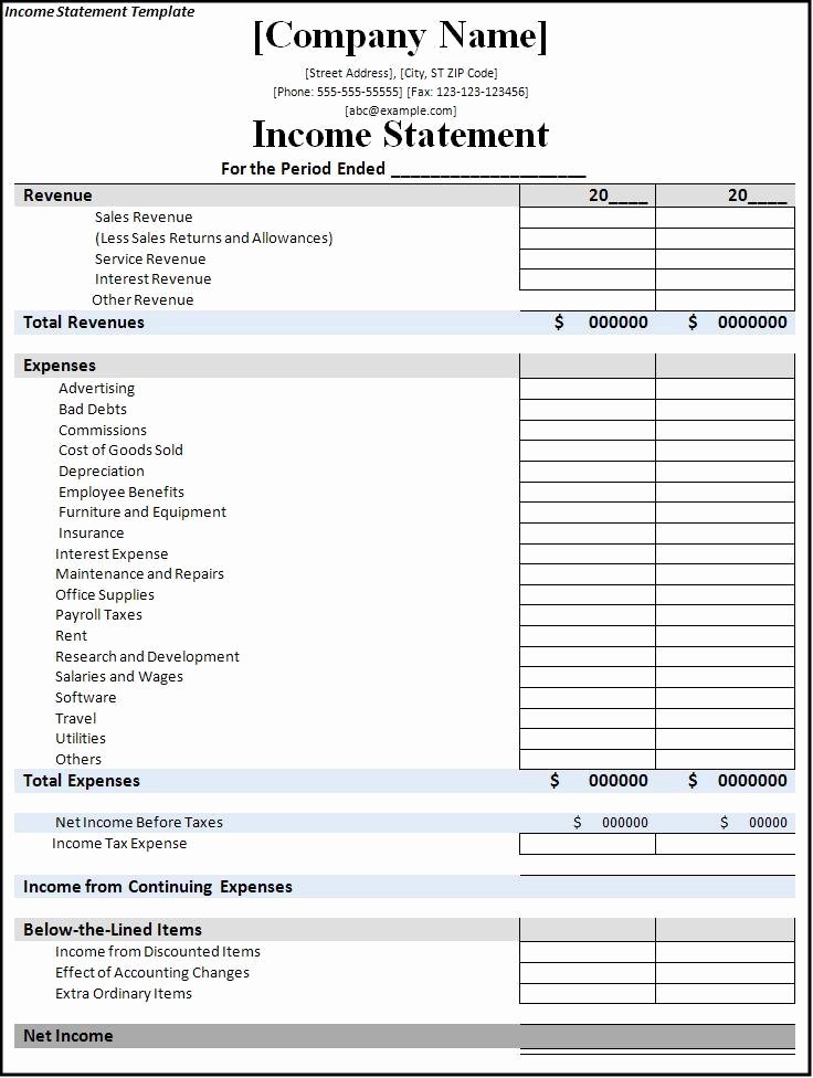 in e statement template free