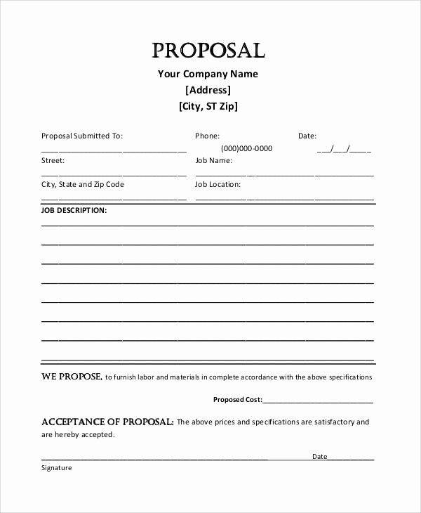 5 Job Proposal Samples