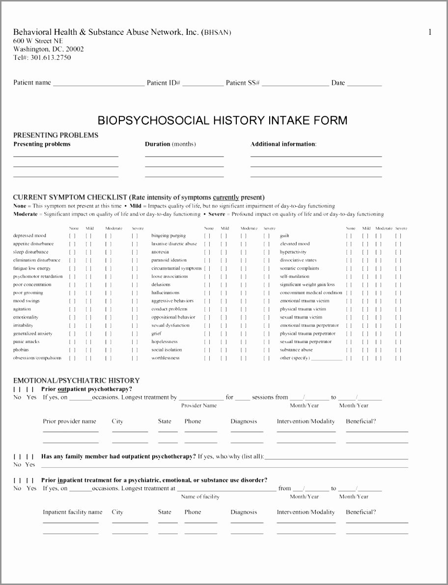 5 Massage therapy Intake form Template