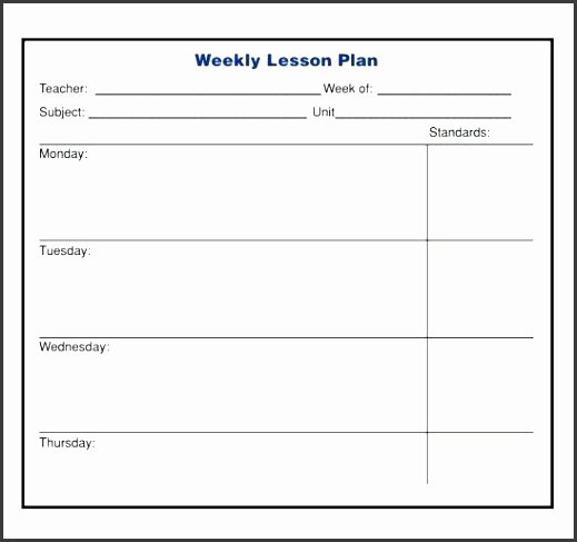 5 Math Lesson Plan Template for Elementary
