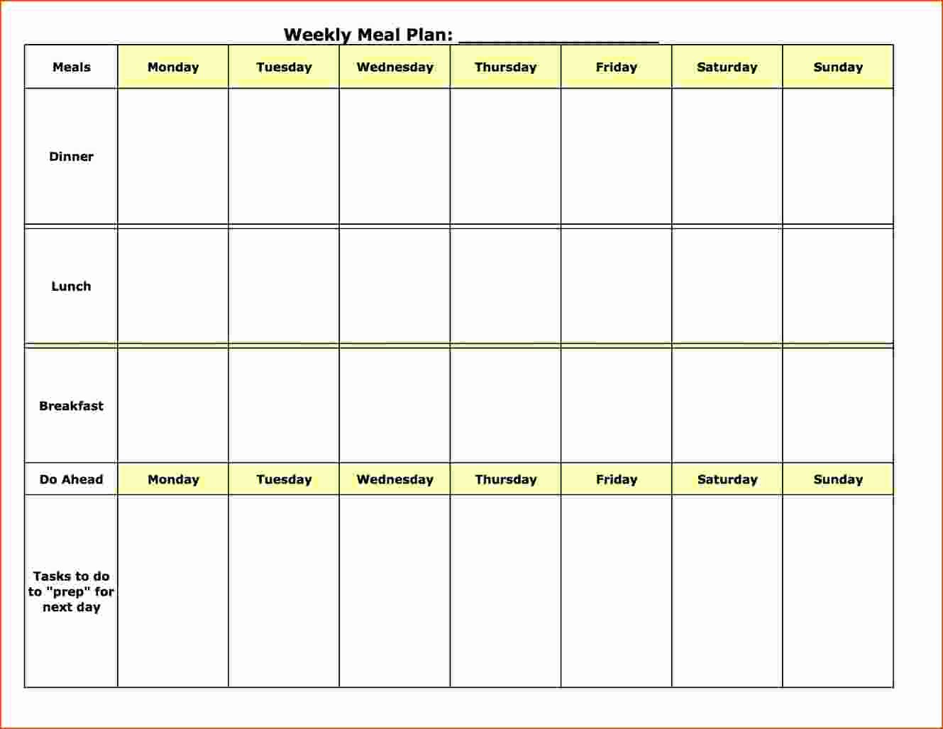 5 Meal Planner Template Bookletemplate