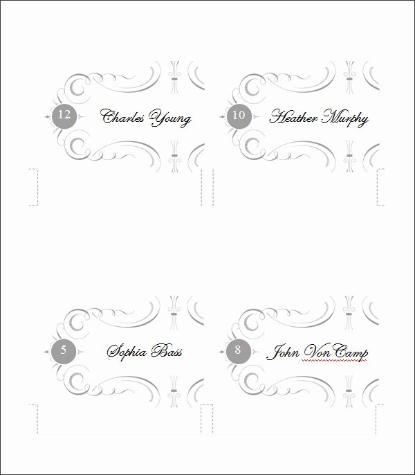 5 Printable Place Card Templates &amp; Designs