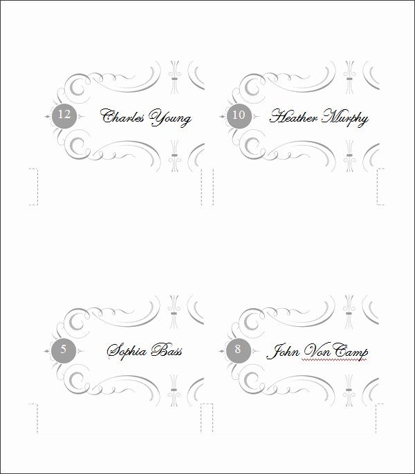 place card template