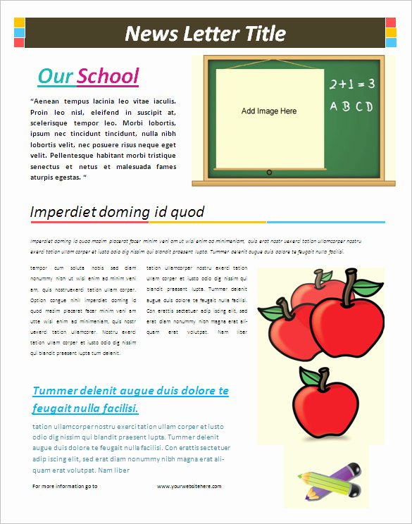 school newsletter template