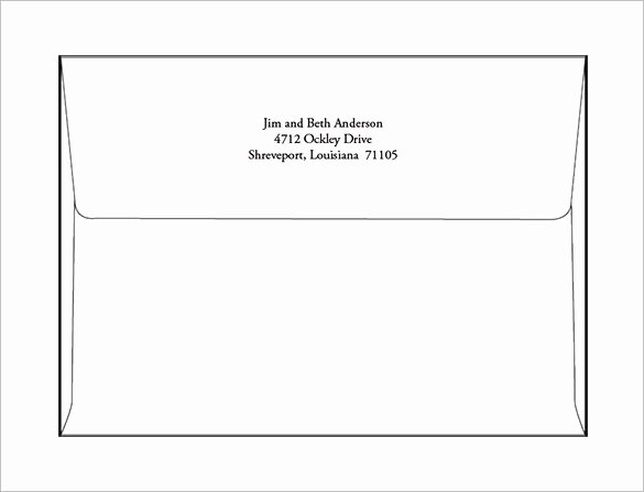 5x7 Envelope Template Word