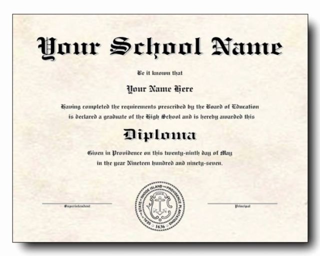 50 Free High School Diploma Template Printable