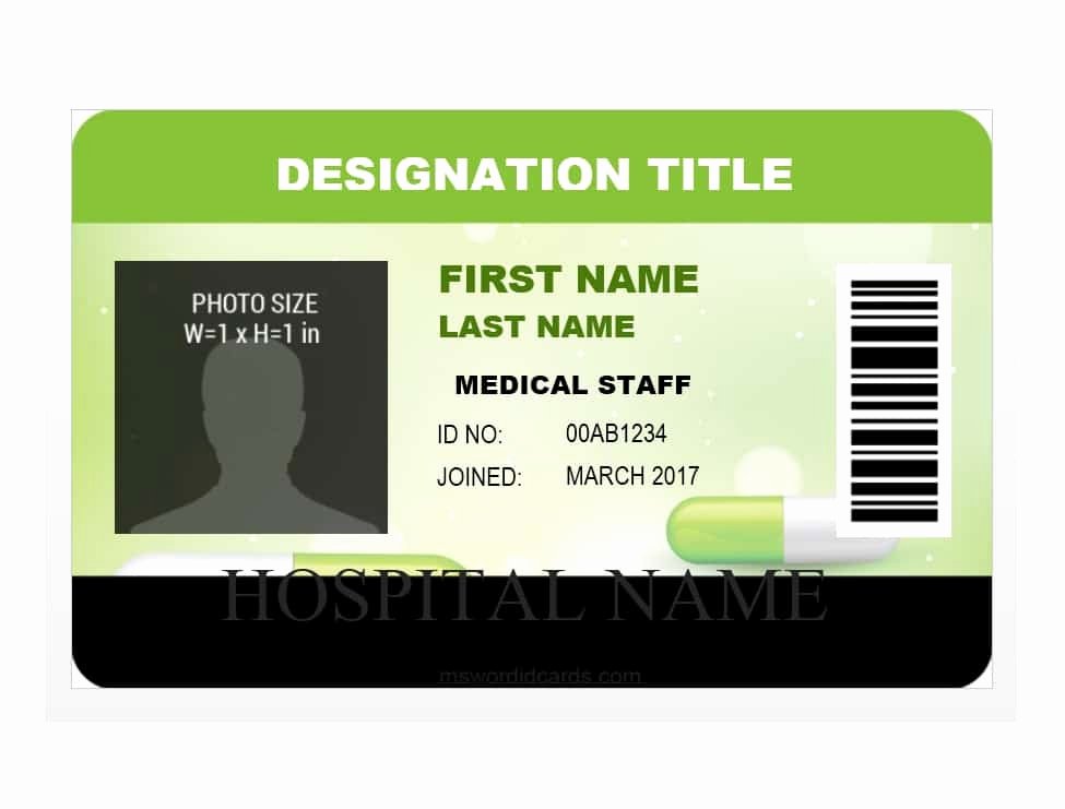 50 Id Badge &amp; Id Card Templates Free Template Archive