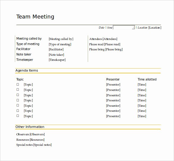 50 Meeting Agenda Templates Pdf Doc