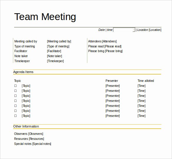 50 Meeting Agenda Templates Pdf Doc