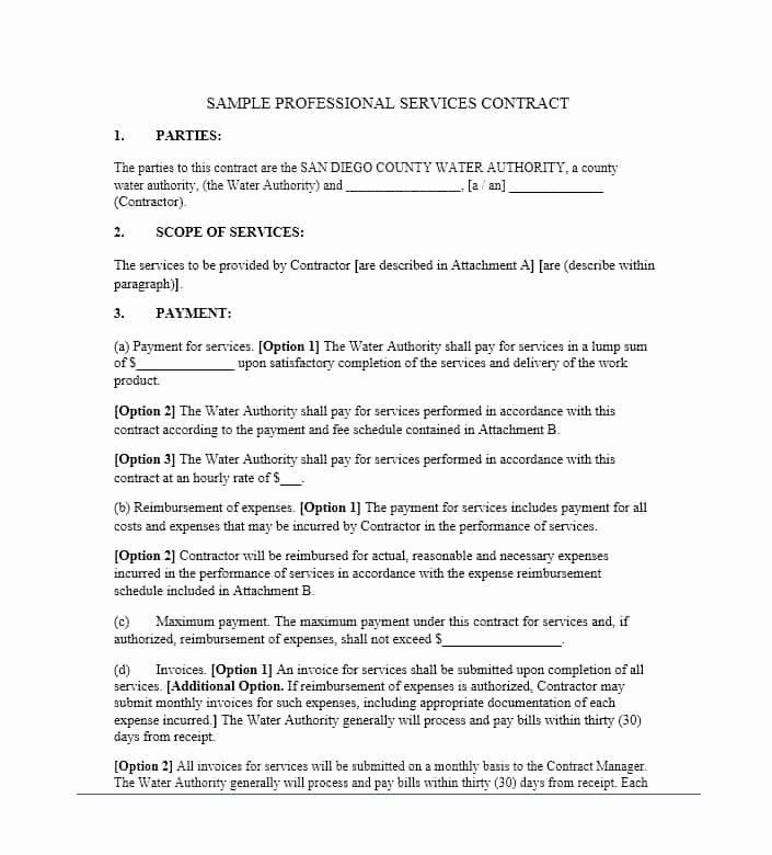 service agreement