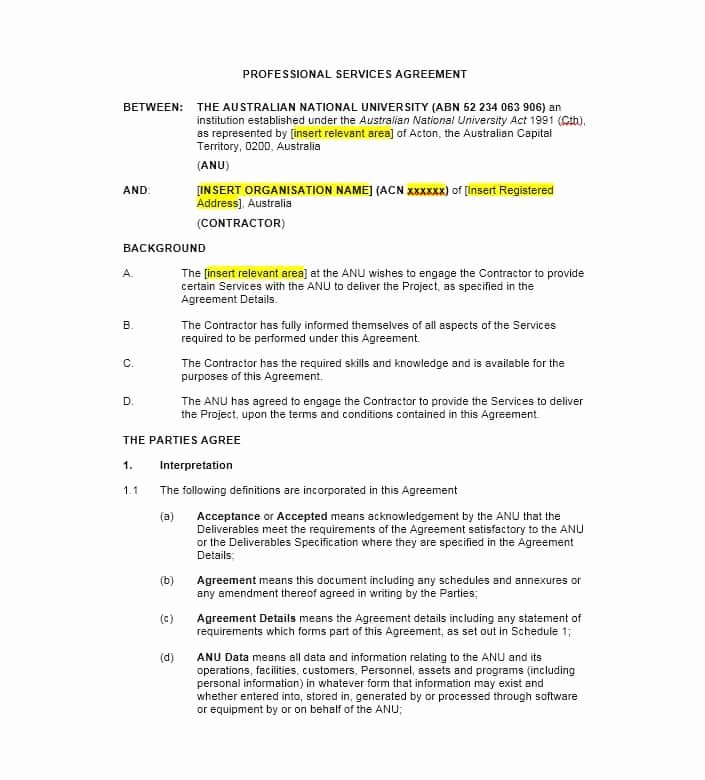 50 Professional Service Agreement Templates &amp; Contracts