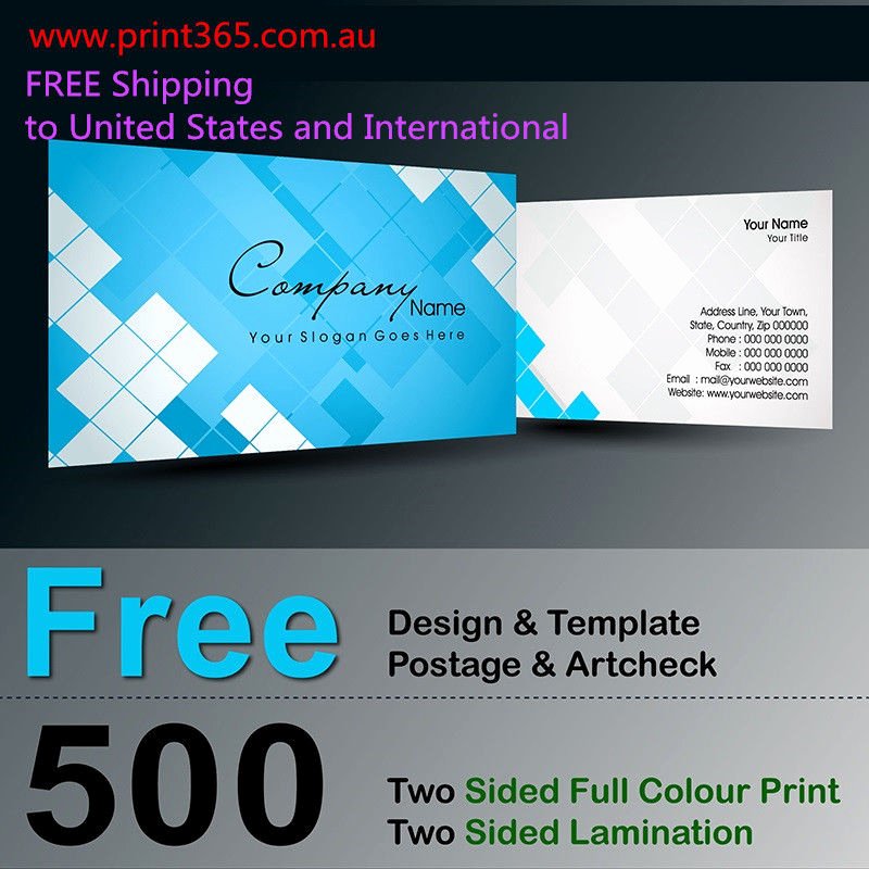 500 Two Sided Business Card Printing 300gsm Free Design