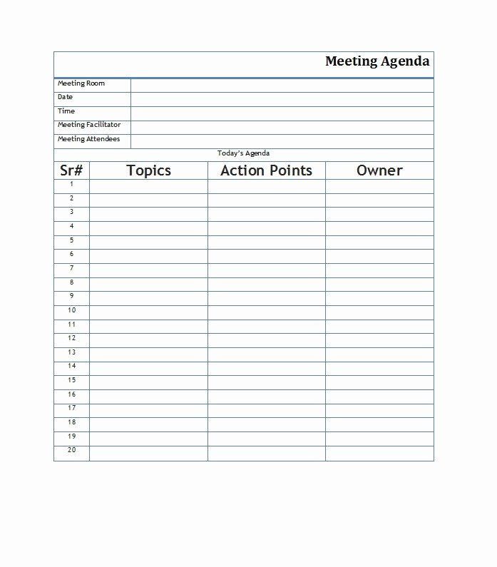 51 Effective Meeting Agenda Templates Free Template