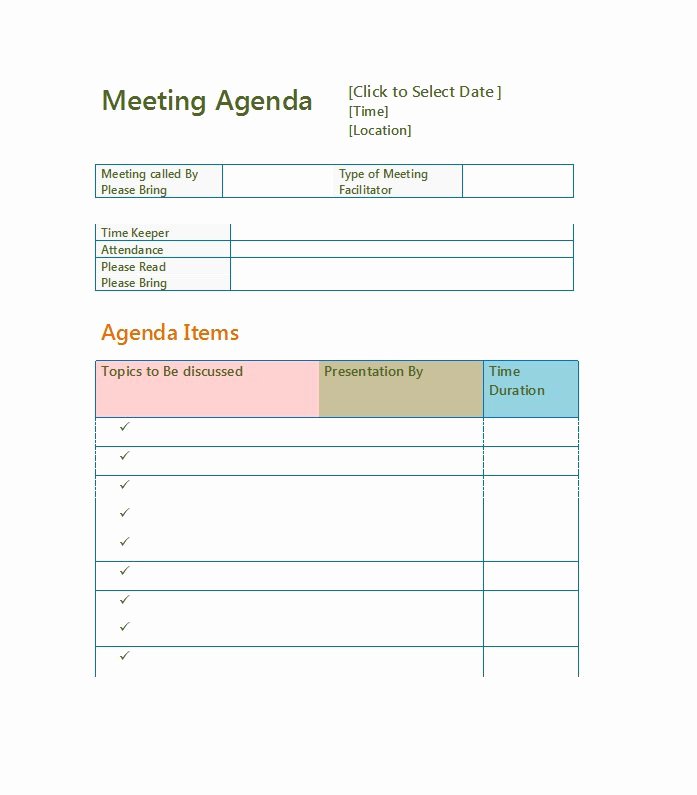 51 Effective Meeting Agenda Templates Free Template