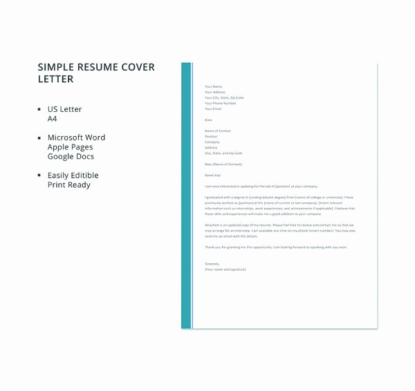 51 Simple Cover Letter Templates Pdf Doc