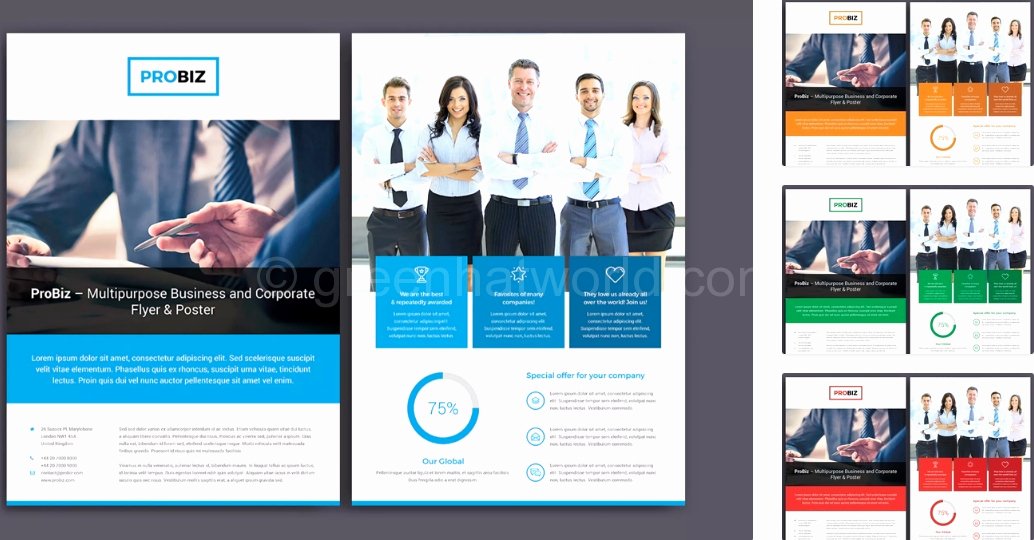 2 sided brochure template