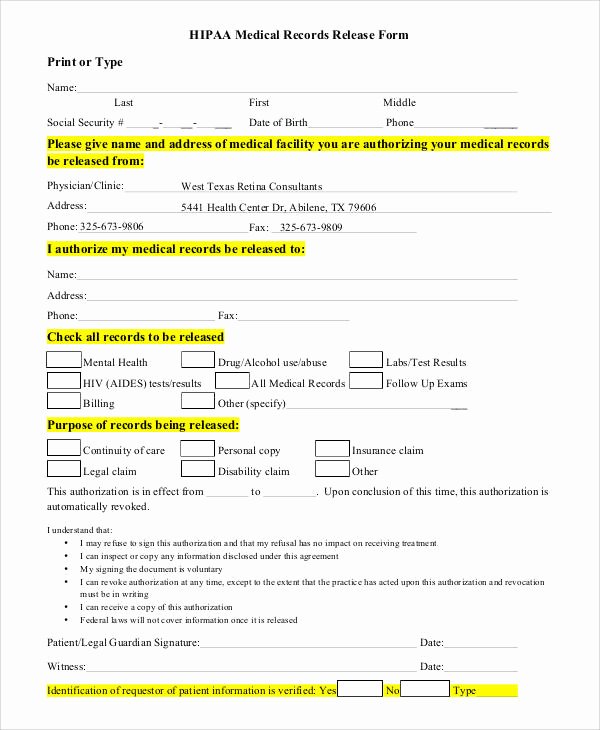53 Generic Release forms
