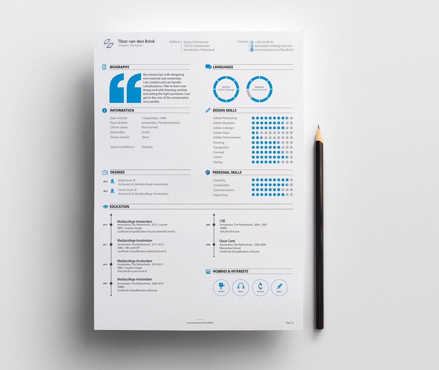 55 Amazing Graphic Design Resume Templates to Win Jobs