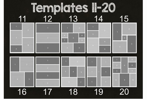5x7 Collage Template Pack 25 Psd Templates
