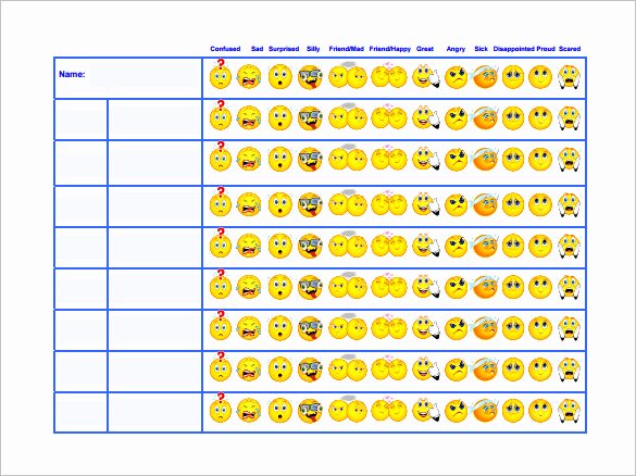 behavior chart template