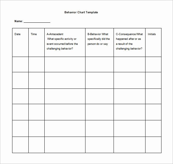 behavior chart template