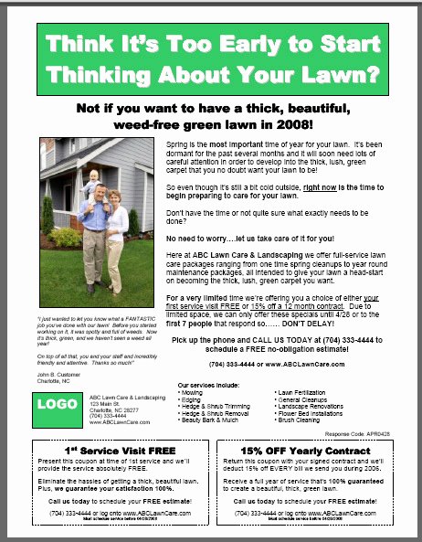 6 Best Of Brochure Templates Lawn Care Services