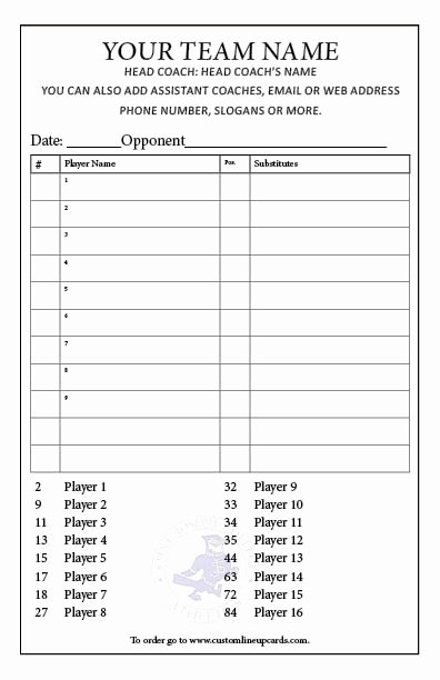 6 Best Of Free Printable Baseball Roster Free