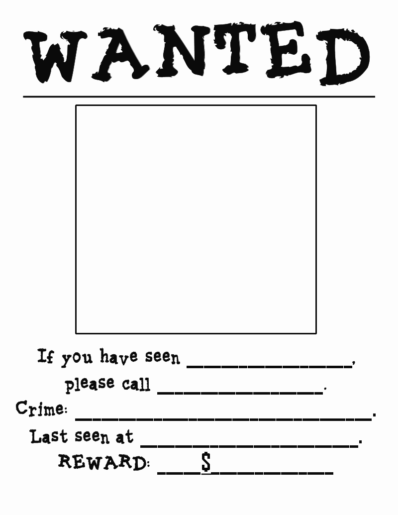 6 Best Of Printable Wanted Poster Template Blank
