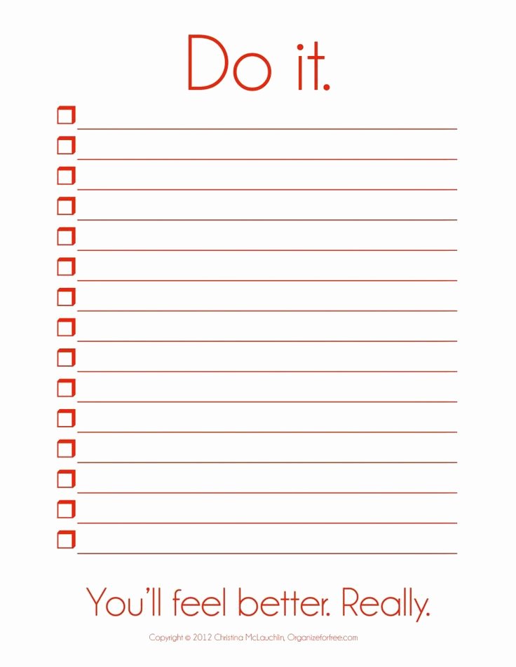 6 Best Of Things to Do List Printable Template