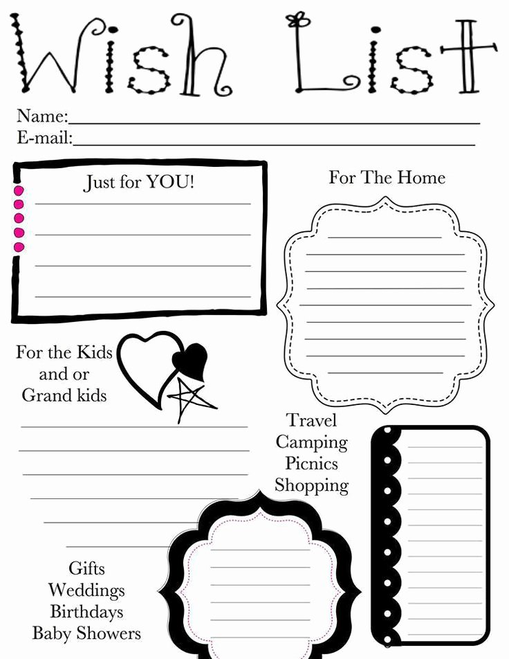 6 Best Of Thirty E Printable Wish List Thirty