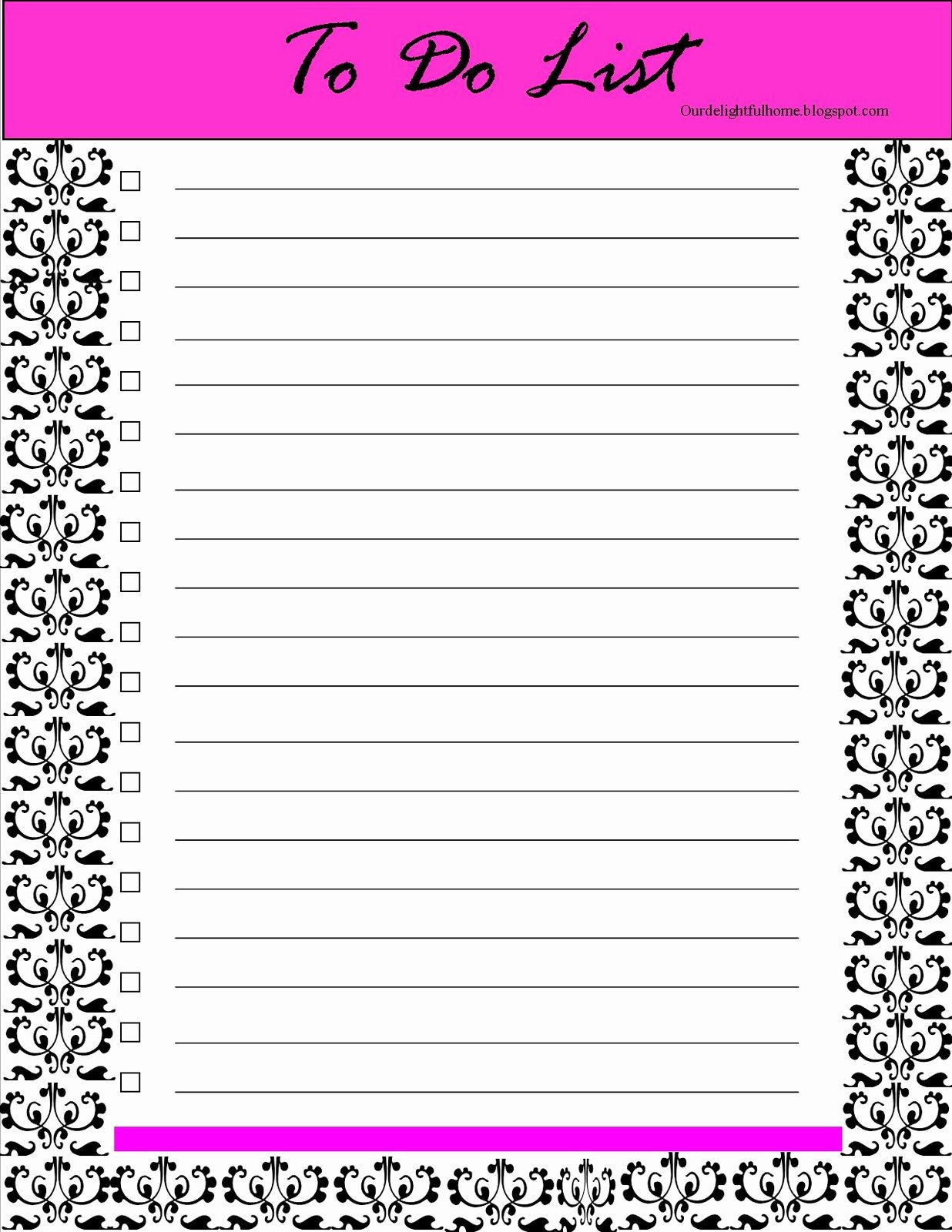 6 Best Of to Do List Printable Editable Template
