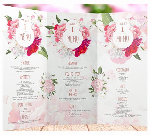 6 Best Of Wedding Buffet Menu Template Printable