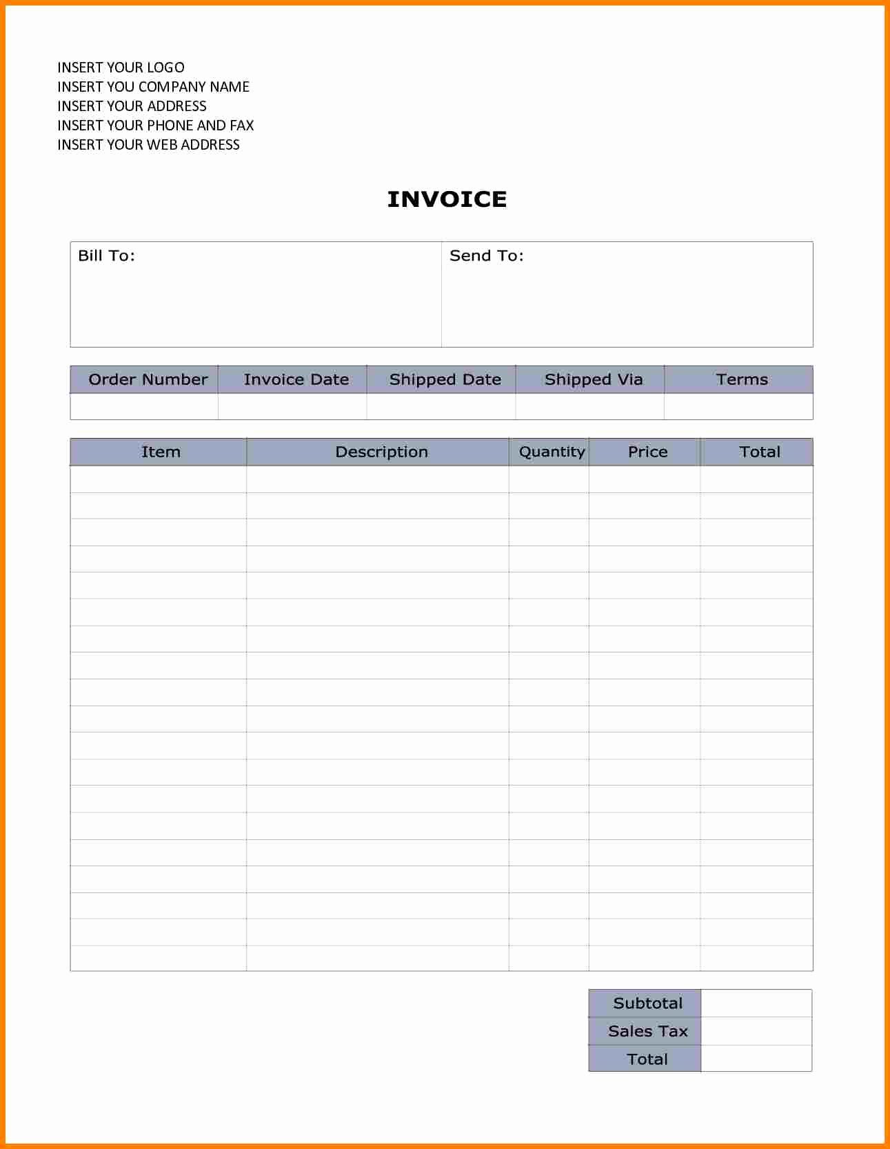 6 bill format in word doc