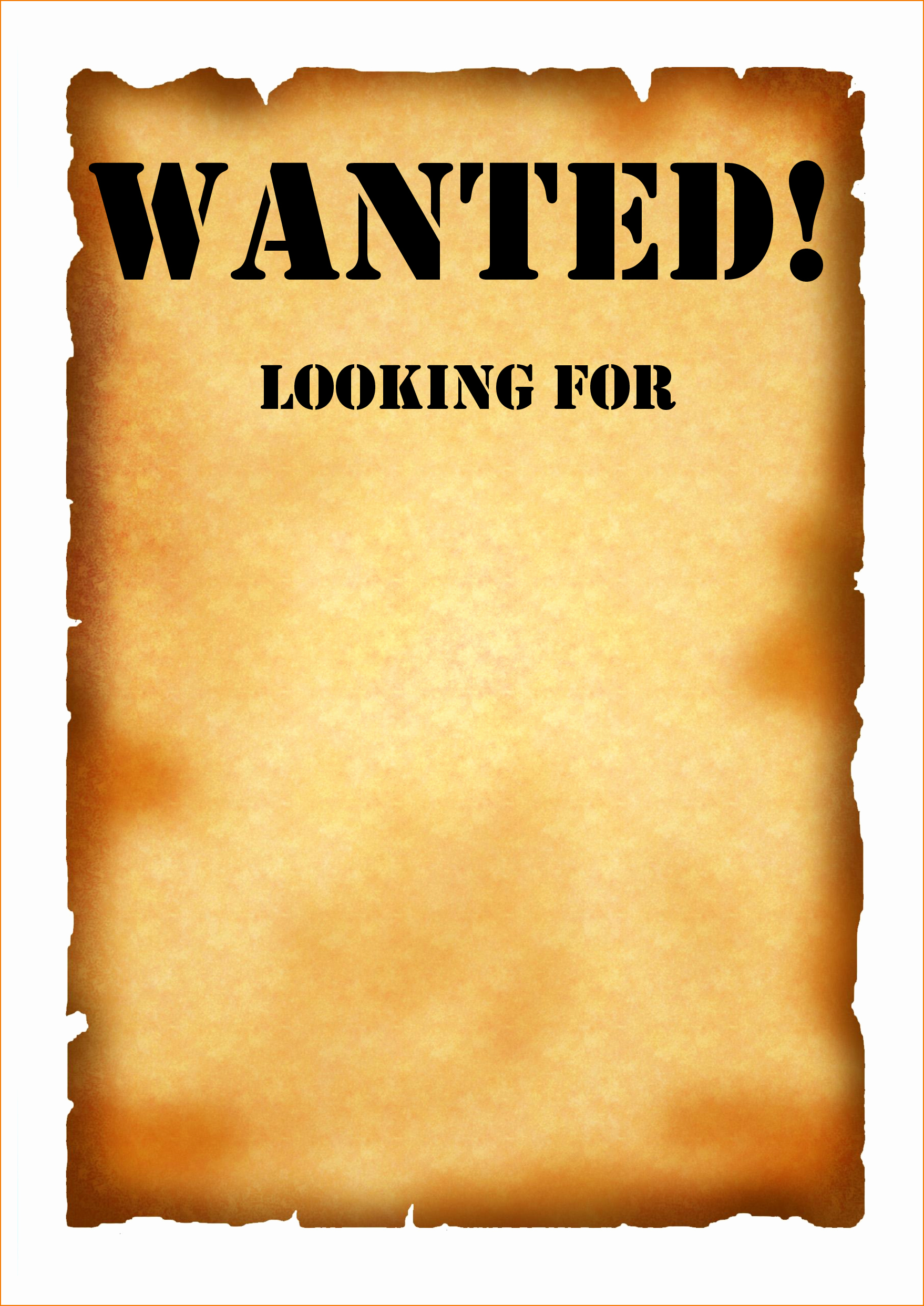 6 Blank Wanted Poster