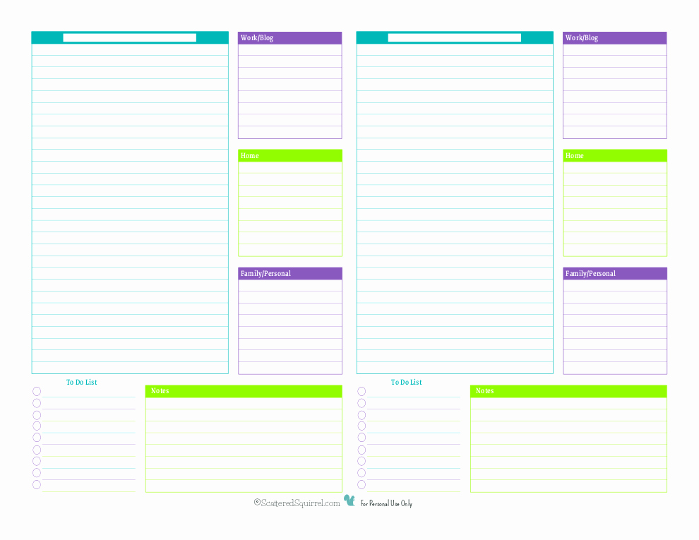 6 Daily Planner Templates Excel Pdf formats
