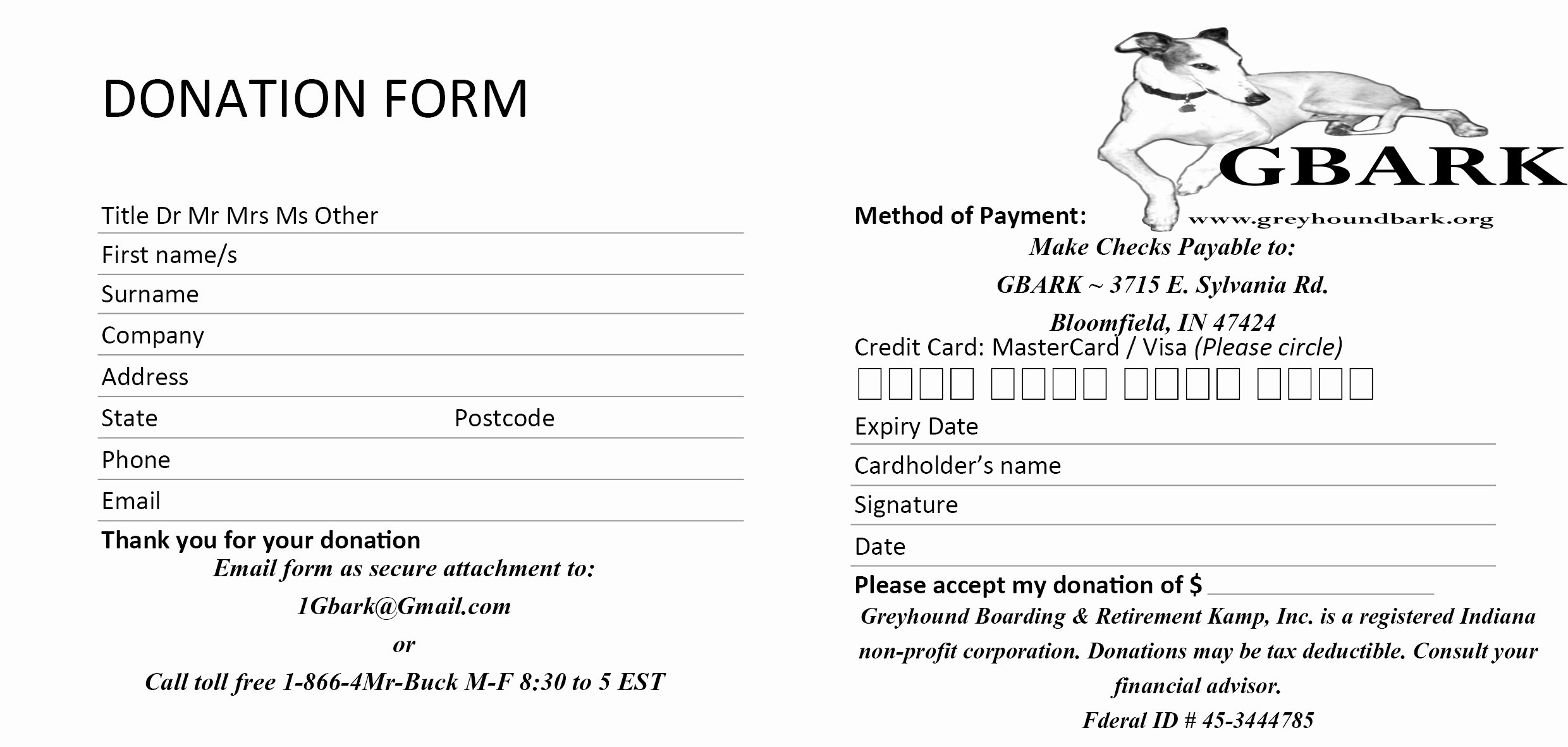 6 Donation form Templates Excel Pdf formats