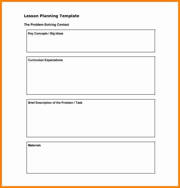 6 Elementary Lesson Plan Template Word