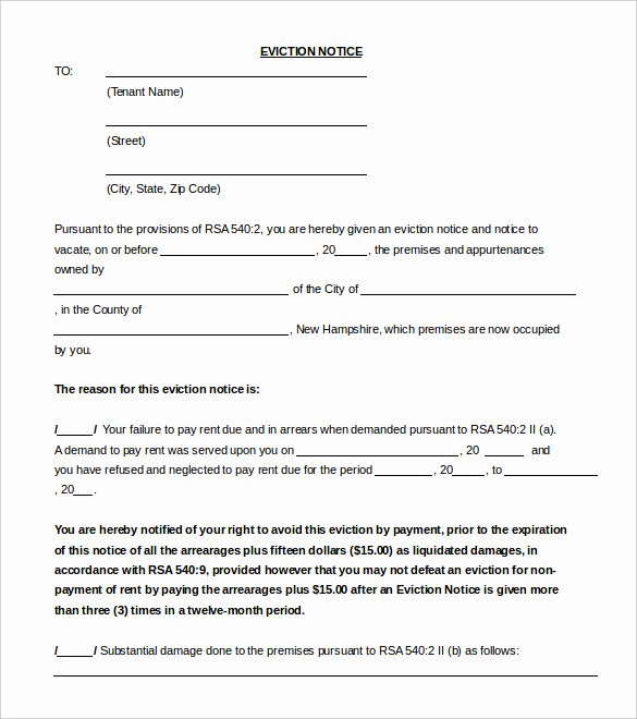 6 Eviction Letter Template Doc Pdf